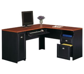 Bush Fairview L Desk, Black