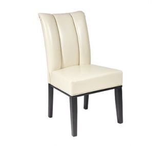 OSP Designs Pleated Back Parsons Chair, Cream