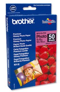 Brother BP 61GLP50 Premium Glossy Photo Paper  50 Sheets  Ebuyer