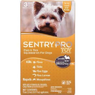 Home Dog Flea & Tick Sentry Pro Squeeze On Toy & Small Breed Dog Flea 