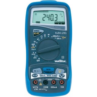 Metrix MX 26 Digital Multimeter, DMM, 5000 Counts 1000 V CAT II/600 V 