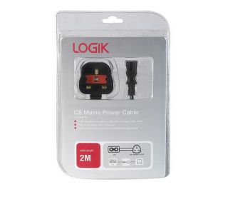 LOGIK L2C8MP10 C8 Power Adaptor Cable   2m Deals  Pcworld