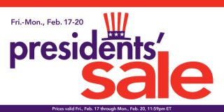 banner Presidents SALE  Mon., Feb. 20