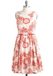 Poppy Star Dress by Eva Franco   Red, Pink, Floral, Bows, Casual 