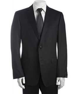 Zegna Z Zegna grey wool 2 button suit with flat front pants