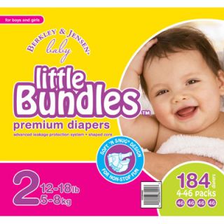 Berkley & Jensen Little Bundles Size 2 Diapers   184 Count (686991 