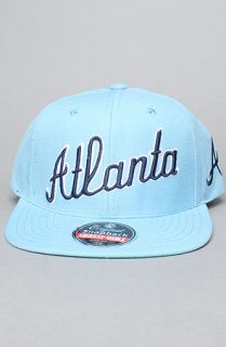 American Needle Hats The Atlanta Braves Second Skin Snapback Hat in 