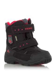 Черные ботинки для мальчиков Viking 82010 