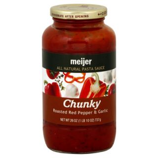 Meijer Chunky Pasta Sauce   Roasted Red Pepper and Garlic   1 Jar (26 