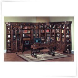 Parker House Barcelona Library Corner With 2 Piece Library Desk and 