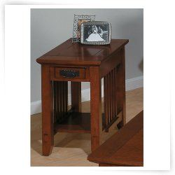 Jofran Kingston Chairside End Table with Drawer and Shelf