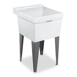 MUSTEE & SONS, INC. Utility Sink,Thermoplastic,With Legs   1RLN7 
