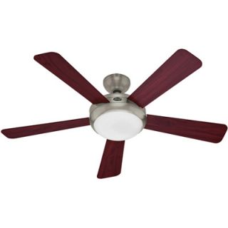 Hunter Palermo 52 Inch Brushed Nickel Ceiling Fan with Maple and 
