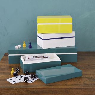 Colored Stripe Lacquer Boxes