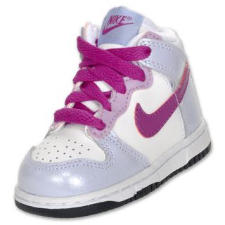 Nike Toddler Dunk Hi Toddler Shoes  FinishLine  White/Magenta 