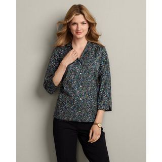 Womens Wrinkle Free 3/4 Sleeve Print Shirt]