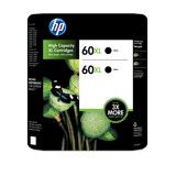 HP 60XL High Capacity Ink Cartridges, 2 Pk   Black (135959375 )  BJ 