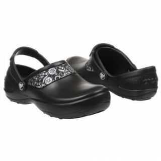 Womens Crocs Mercy Work Black/Silver Shoes 