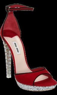 Miu Miu Crystal Heel Sandal 