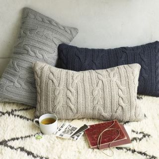 Braided Cable Pillow Cover