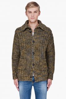 Diesel Mustard Wool Alpaca K jameela Cardigan for men  