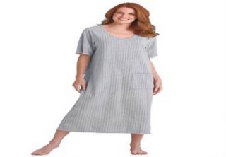 Plus Size Ribbed V neck lounger by Only Necessities®  Plus Size 