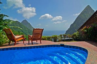 Vista de um dos quartos do Ladera Resort, um dos mais incríveis 