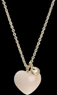 Finn Diamond & Angel Skin Heart Pendant Necklace 