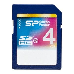 Silicon Power 4GB Class 10 SDHC Memory Card Silicon Power 