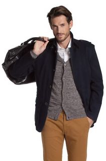 Cotton blend outdoor jacket Cadeo W by BOSS Black