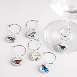 Butterfly Wine Charms, Set of 6  World Market