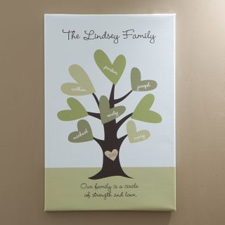 11367   Leaves of Love Personalized Family Tree Canvas Art   Gallery 