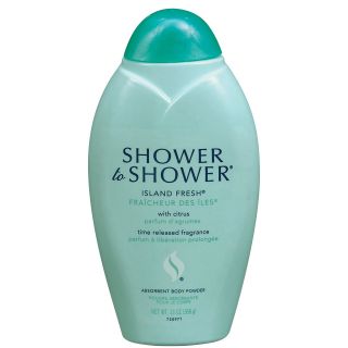 Shower To Shower Absorbent Body Powder, Island Fresh   