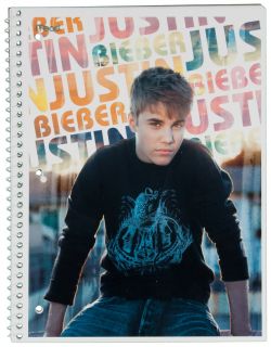 Mead Justin Bieber 1 Subject Notebook, 70 sheets, Wide Rule