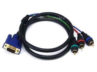 Large Product Image for 3ft VGA to 3 RCA Component Video Cable (HD15 