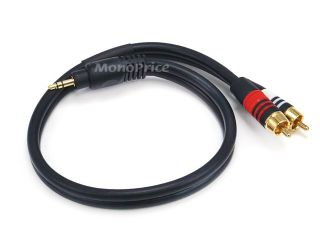 Large Product Image for 1.5ft Premium 3.5mm Stereo Male to 2RCA Male 