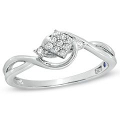 Cherished Promise Collection™ Diamond Accent Square Cluster Promise 