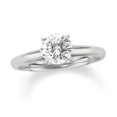 CT. Colorless Diamond Solitaire Engagement Ring in 18K White Gold 