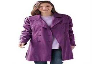 Plus Size Jacket, short double breasted trench  Plus Size Rain or 