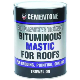 Cementone Multi Purpose Bitumen Mastic 2.5L   Damp Proof Liquids 