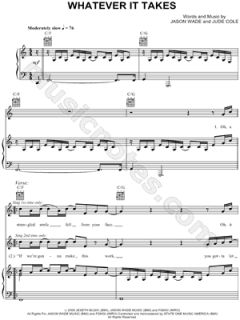 Image of Lifehouse   Whatever It Takes Sheet Music    