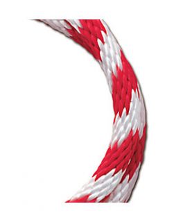 Koch Industries Polypropylene Solid Braid Rope, Red/White, 5/8 in 