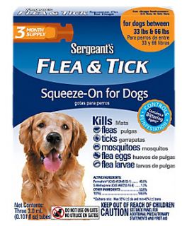 Sergeants® Flea and Tick Squeeze On for Dogs, 33 lb.   66 lb 