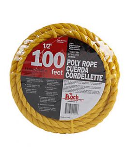 Koch Industries Polypropylene Twisted Rope, Yellow, 1/2 in. x 100 ft 