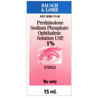 Prednisolone Sodium Phosphate 1% Ophthalmic Solution Eye Medication 