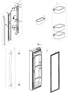 Model # RF266AEPN/XAA Samsung Refrigerator   R friger door (4 parts)