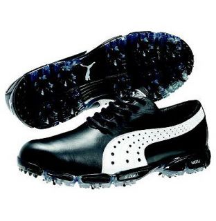 Puma Mens Neoclassic Prototype Golf Shoes (Black/White) at Golfsmith 