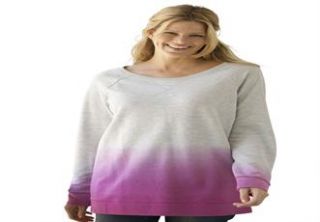 Plus Size Top, tunic length sweatshirt in ombre knit  Plus Size 