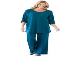 Plus Size Tunic top and pants set in soft knit  Plus Size Casual Sets 