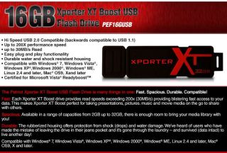 Patriot PEF16GUSB Xporter XT Boost USB Flash Drive   16GB, USB 2.0 